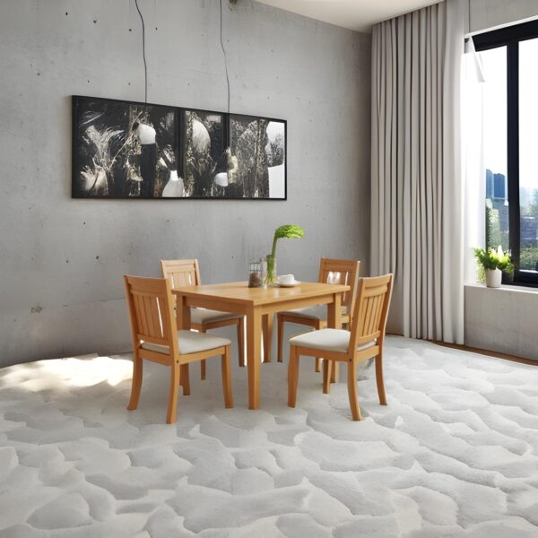 Sheesham Wood Dining Table Set with 6 Chairs for Home Dining Room - Image 2