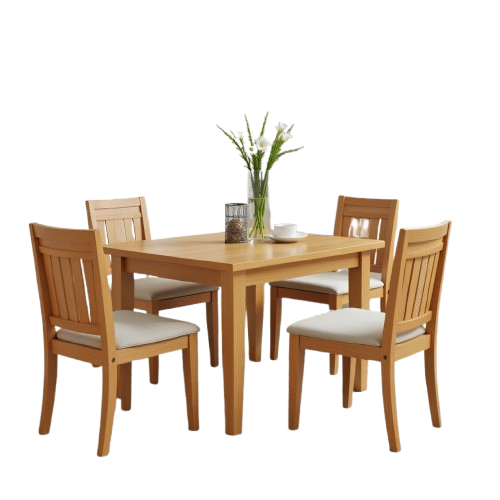 Sheesham Wood Dining Table Set with 6 Chairs for Home Dining Room
