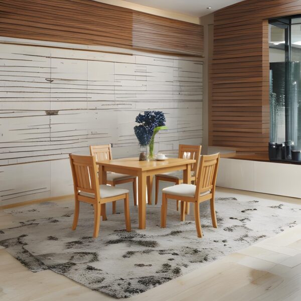 Sheesham Wood Dining Table Set with 6 Chairs for Home Dining Room - Image 4
